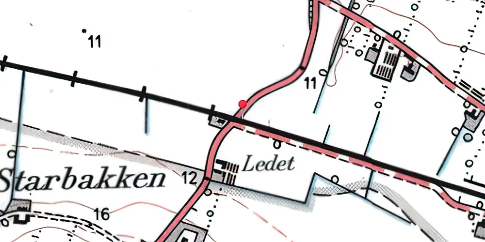 Historisk kort over Elling Trinbræt