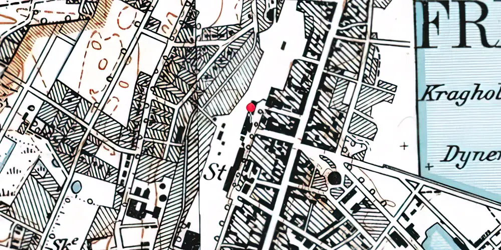 Historisk kort over Frederikshavn Station [1871-1979]