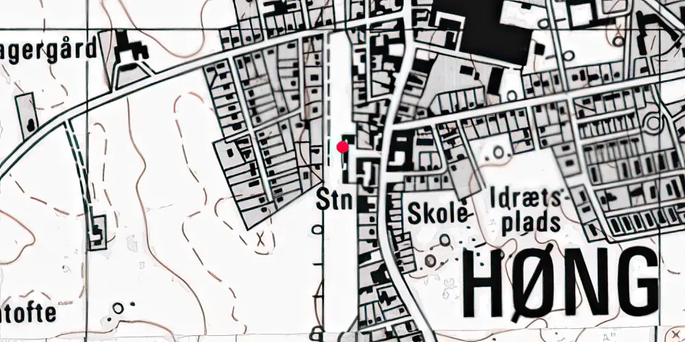 Historisk kort over Høng Station 