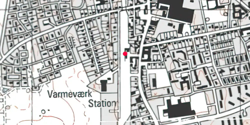 Historisk kort over Høng Station