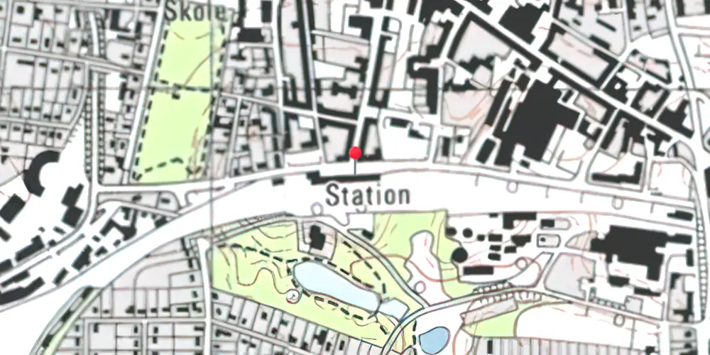 Historisk kort over Hjørring Station