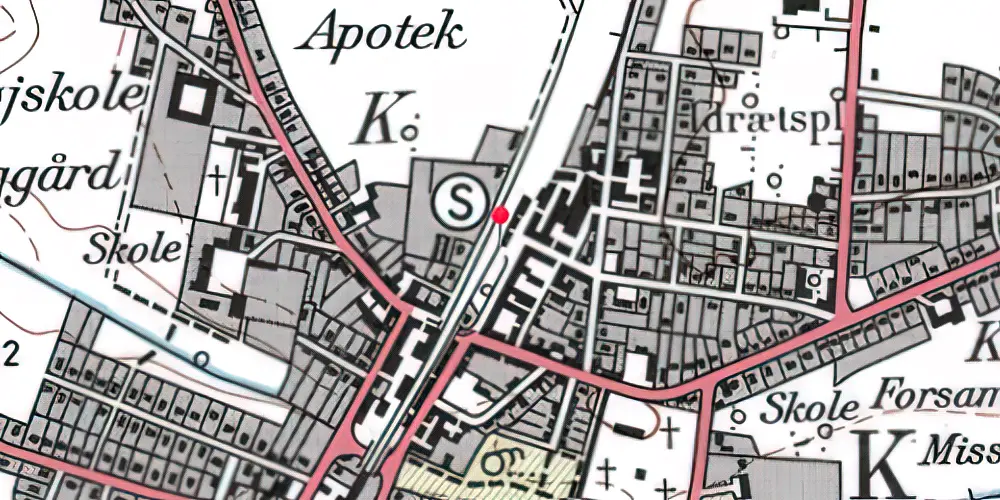 Historisk kort over Vrå Station
