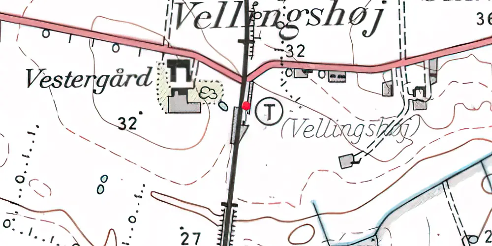 Historisk kort over Vellingshøj Station