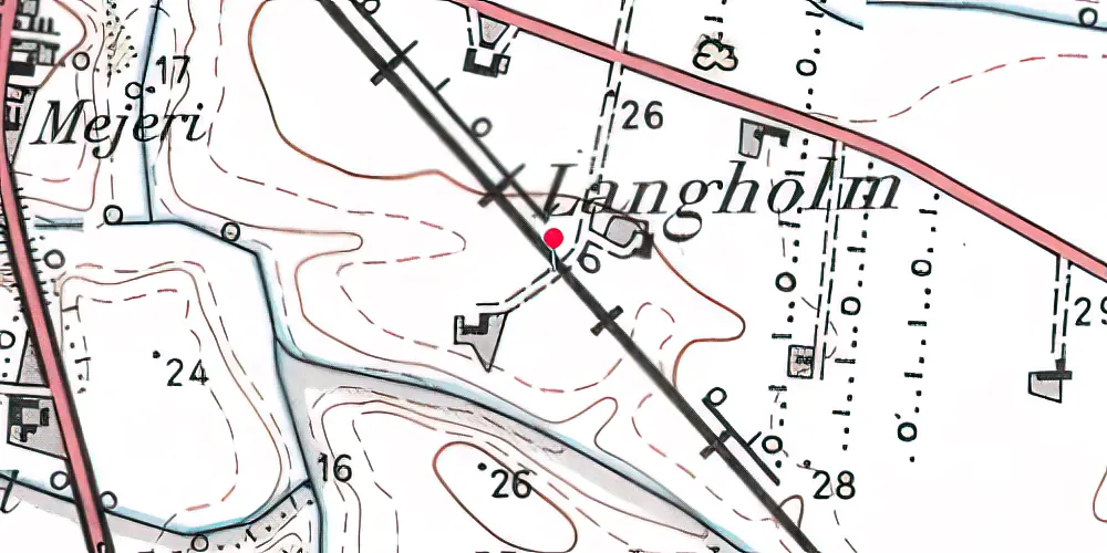 Historisk kort over Langholm Trinbræt