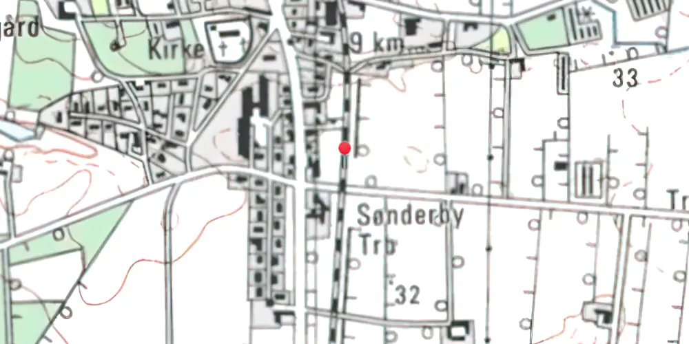 Historisk kort over Sønderby Trinbræt