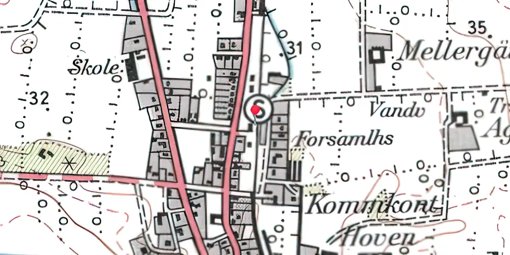 Historisk kort over Tornby Station
