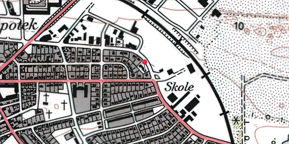 Historisk kort over Hirtshals Station 