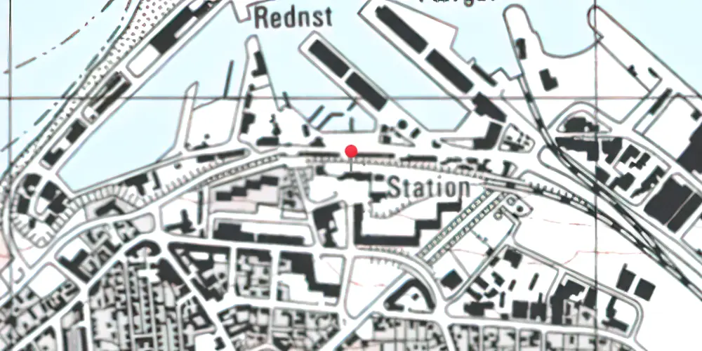 Historisk kort over Hirtshals Havn Station 