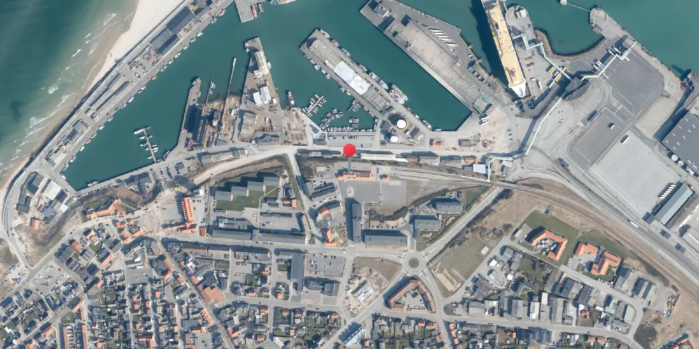 Historisk kort over Hirtshals Havn Station