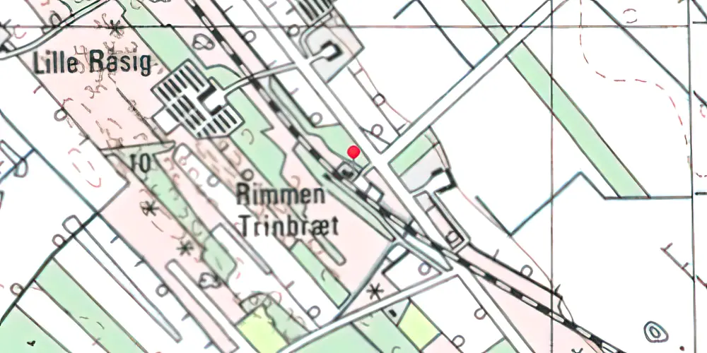 Historisk kort over Rimmen Station [1924-1967]
