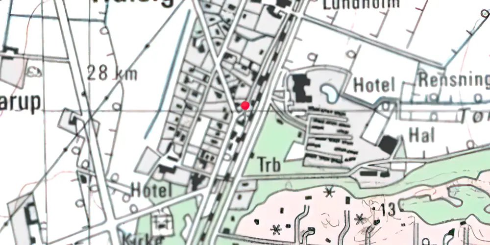 Historisk kort over Hulsig Station [1890-1967]