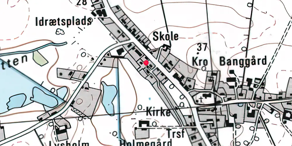 Historisk kort over Allerslev Station