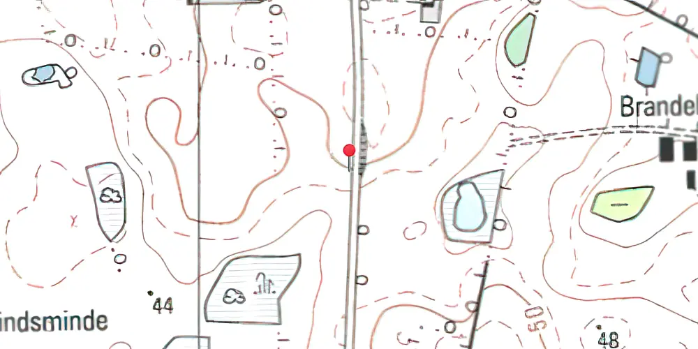 Historisk kort over Næstelsø Trinbræt med Sidespor