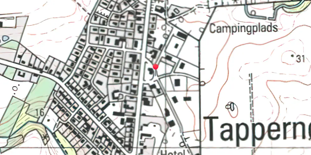 Historisk kort over Tappernøje Station