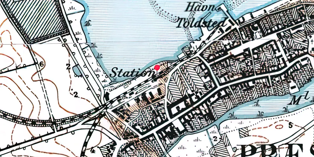 Historisk kort over Præstø Station 