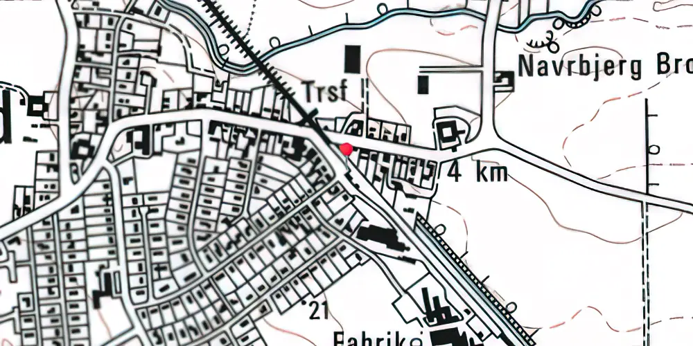 Historisk kort over Lille Skensved Station 