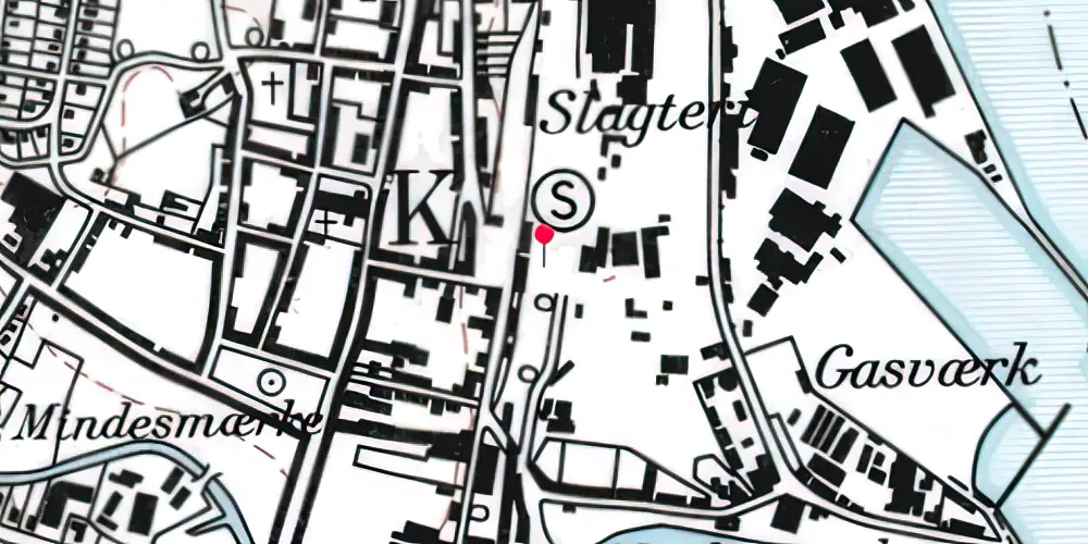 Historisk kort over Køge Station [1983-2018]