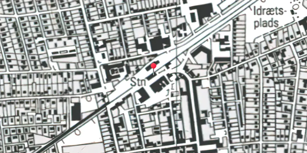 Historisk kort over Haslev Station 