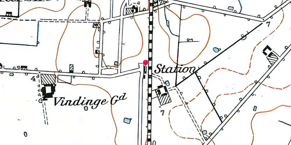 Historisk kort over Klarskov Station