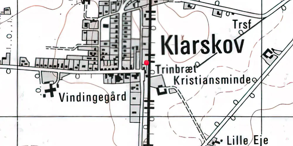 Historisk kort over Klarskov Station 