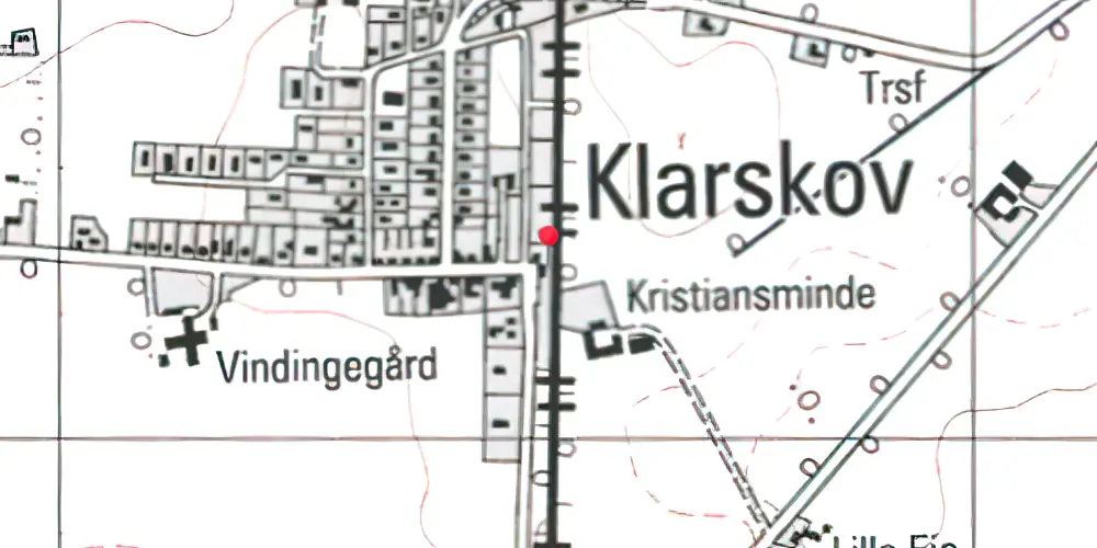Historisk kort over Klarskov Station 