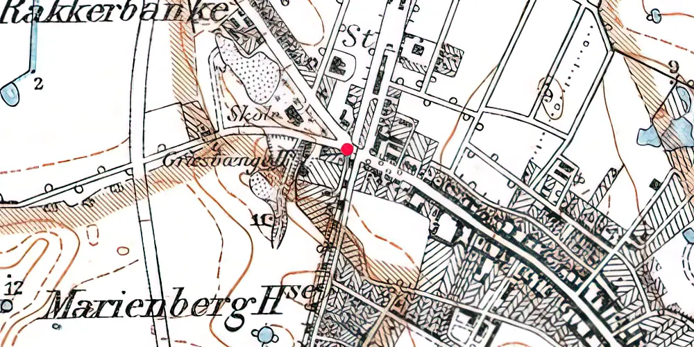 Historisk kort over Vordingborg Station 