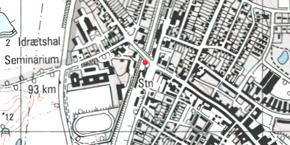 Historisk kort over Vordingborg Station