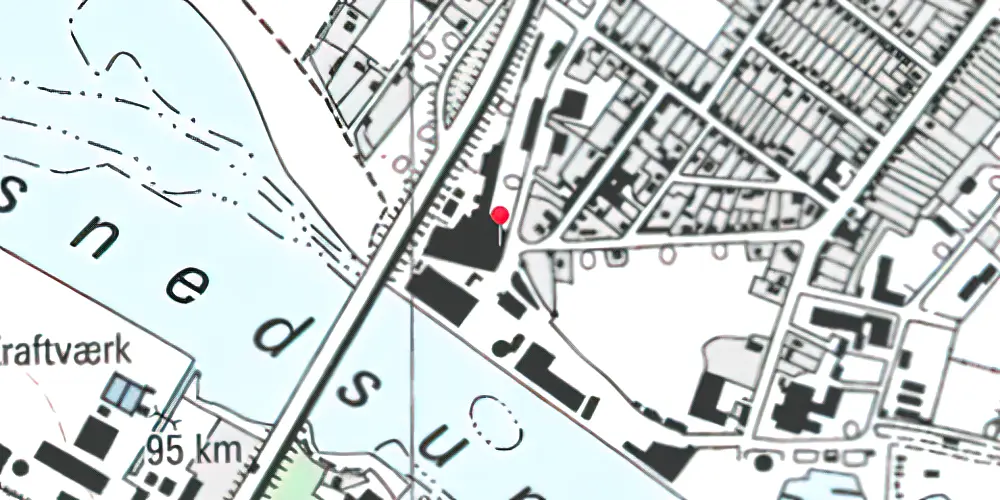 Historisk kort over Masnedsund Station