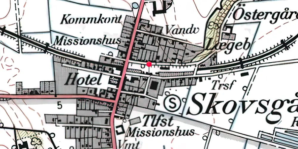 Historisk kort over Skovsgård Station