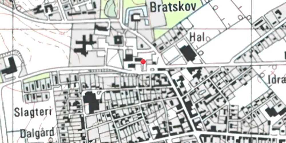 Historisk kort over Brovst Station