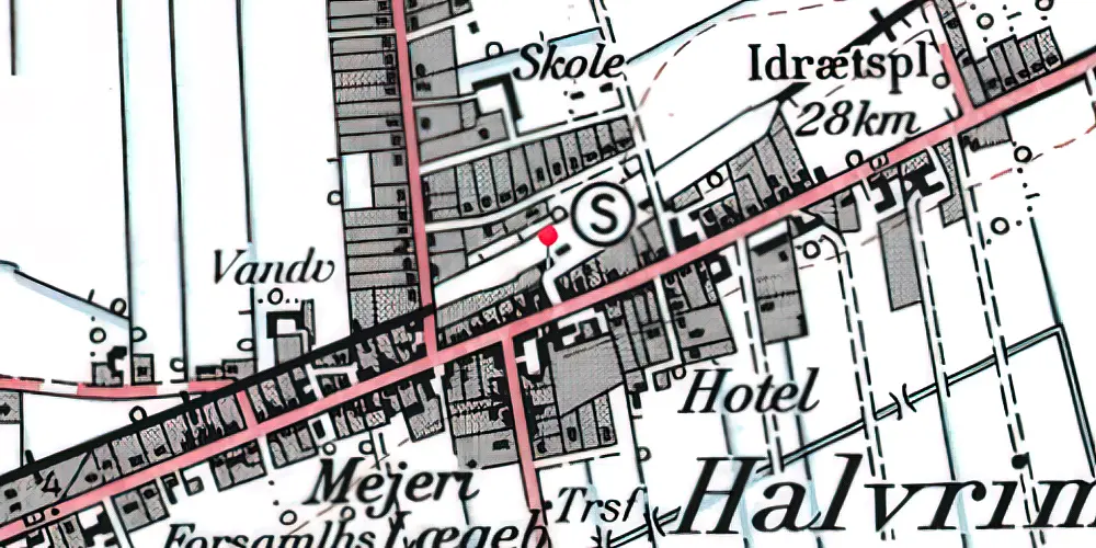 Historisk kort over Halvrimmen Station