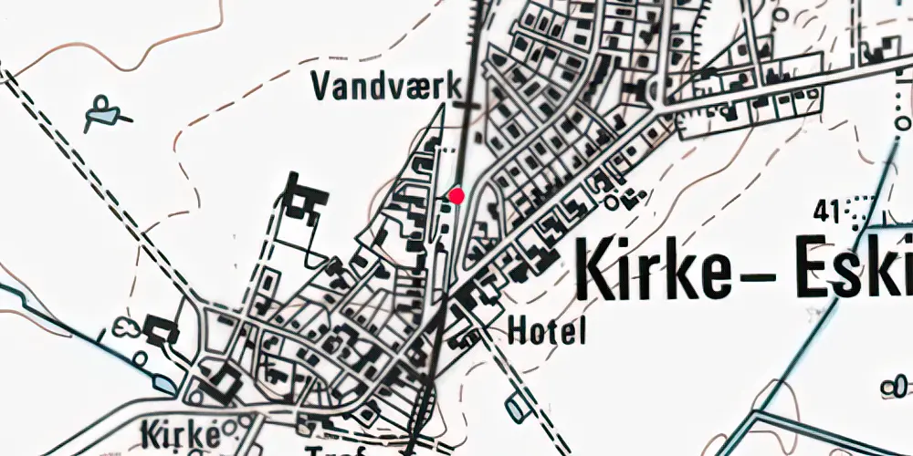Historisk kort over Kirke Eskilstrup Station