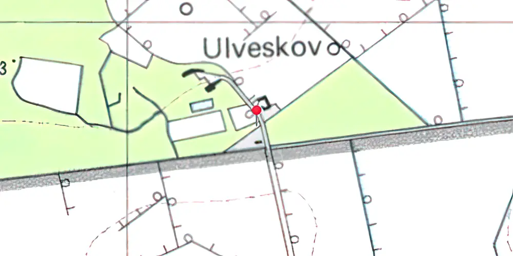 Historisk kort over Ulveskov Trinbræt 