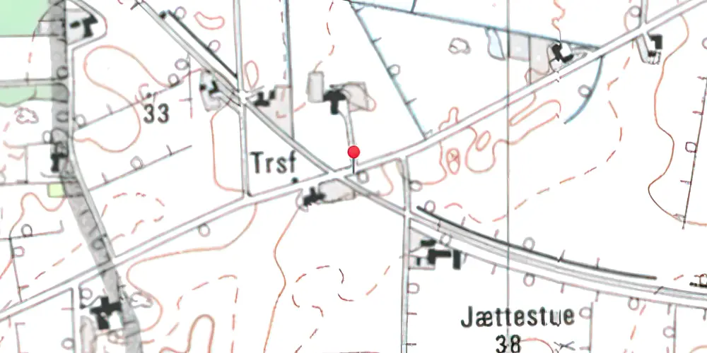 Historisk kort over Husby Trinbræt