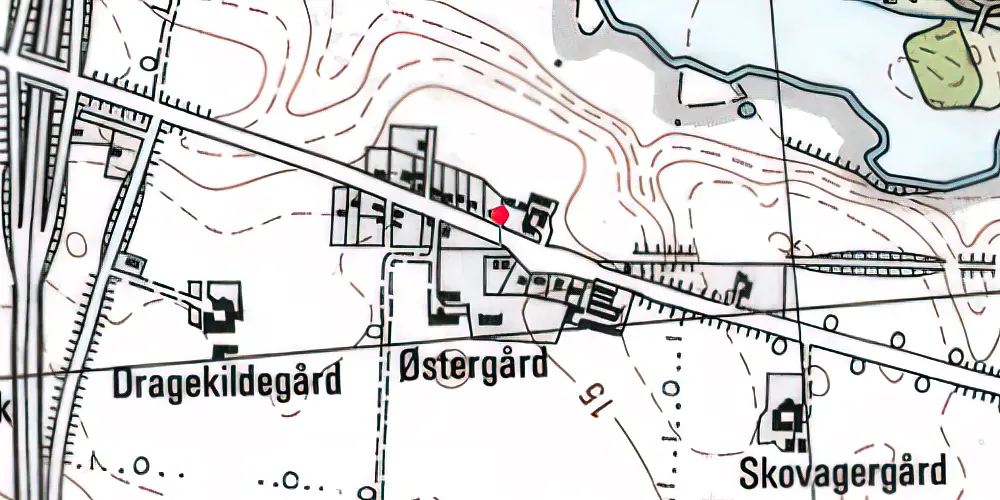 Historisk kort over Lellinge Østermark Trinbræt