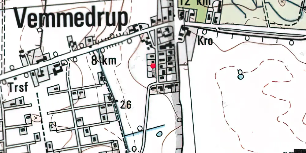 Historisk kort over Yderholm Trinbræt