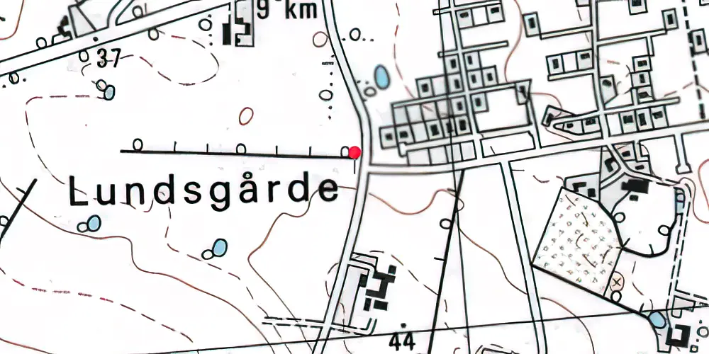 Historisk kort over Lundsgaardsvej Trinbræt