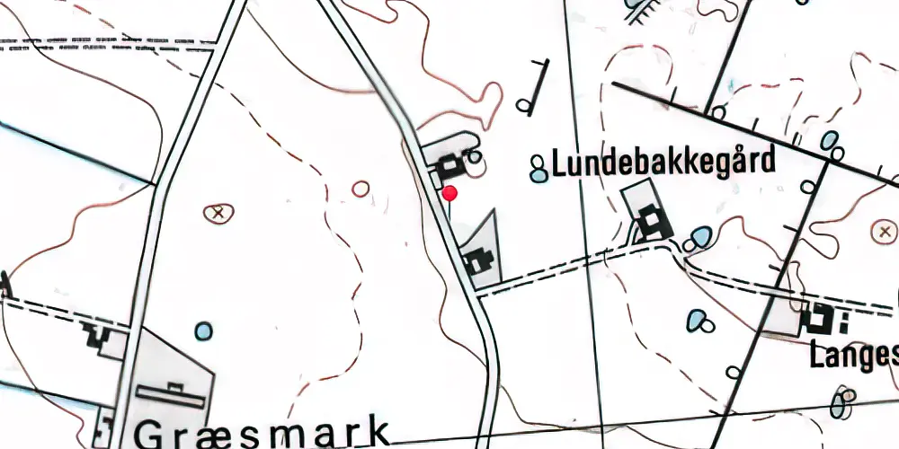 Historisk kort over Bjæverskov Mølle Trinbræt 