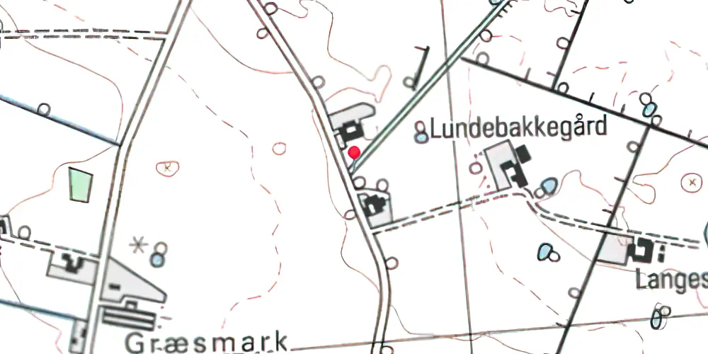 Historisk kort over Bjæverskov Mølle Trinbræt