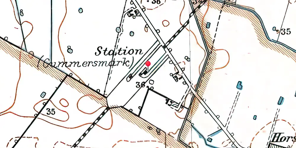 Historisk kort over Gummersmark Station