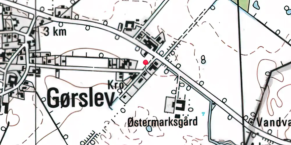 Historisk kort over Østervang Station