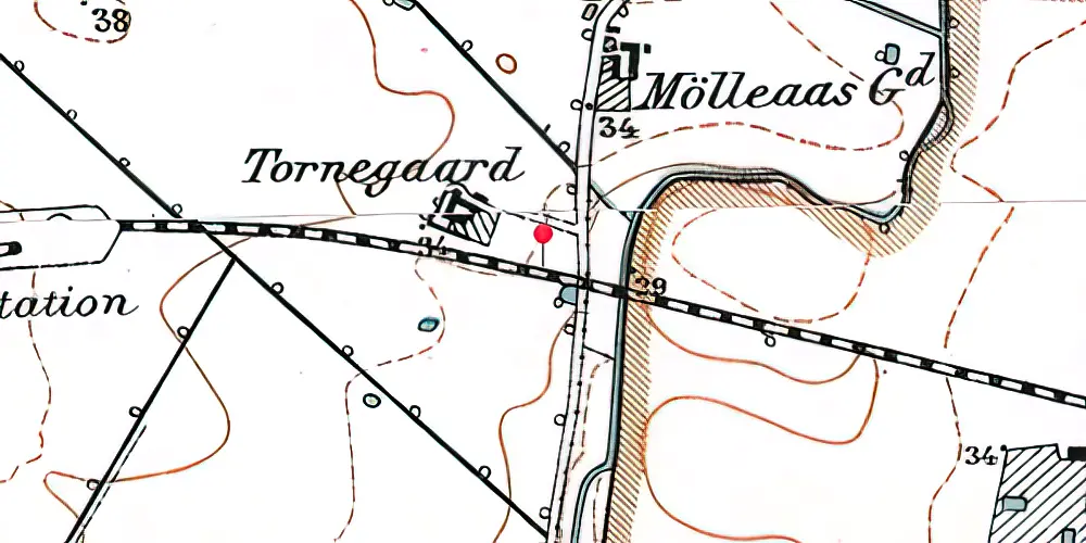 Historisk kort over Prøvegaardsvej Trinbræt