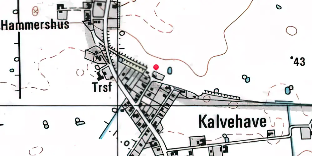 Historisk kort over Sneslev Station