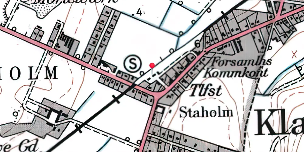 Historisk kort over Klarup Station