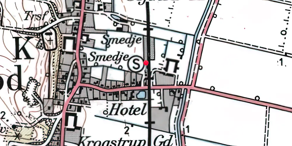 Historisk kort over Sejlflod Station 
