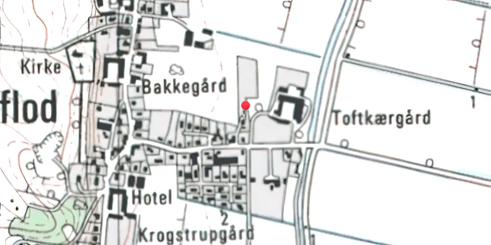 Historisk kort over Sejlflod Station