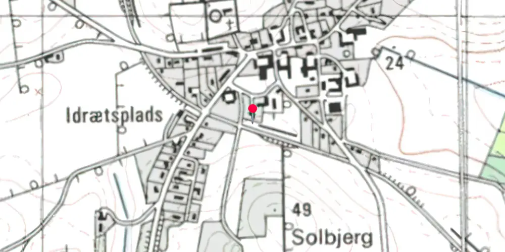 Historisk kort over Solbjerg By Trinbræt