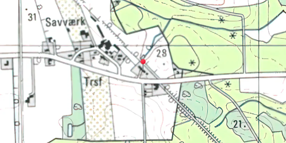 Historisk kort over Solbjerg (Himmerland) Station
