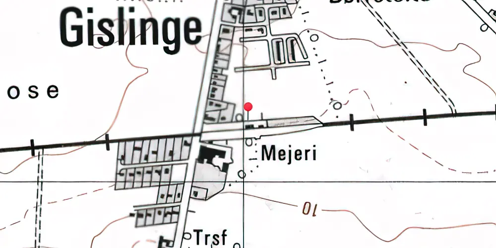 Historisk kort over Gislinge Station