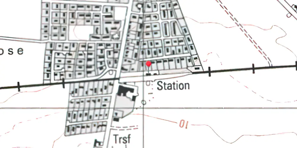 Historisk kort over Gislinge Station 